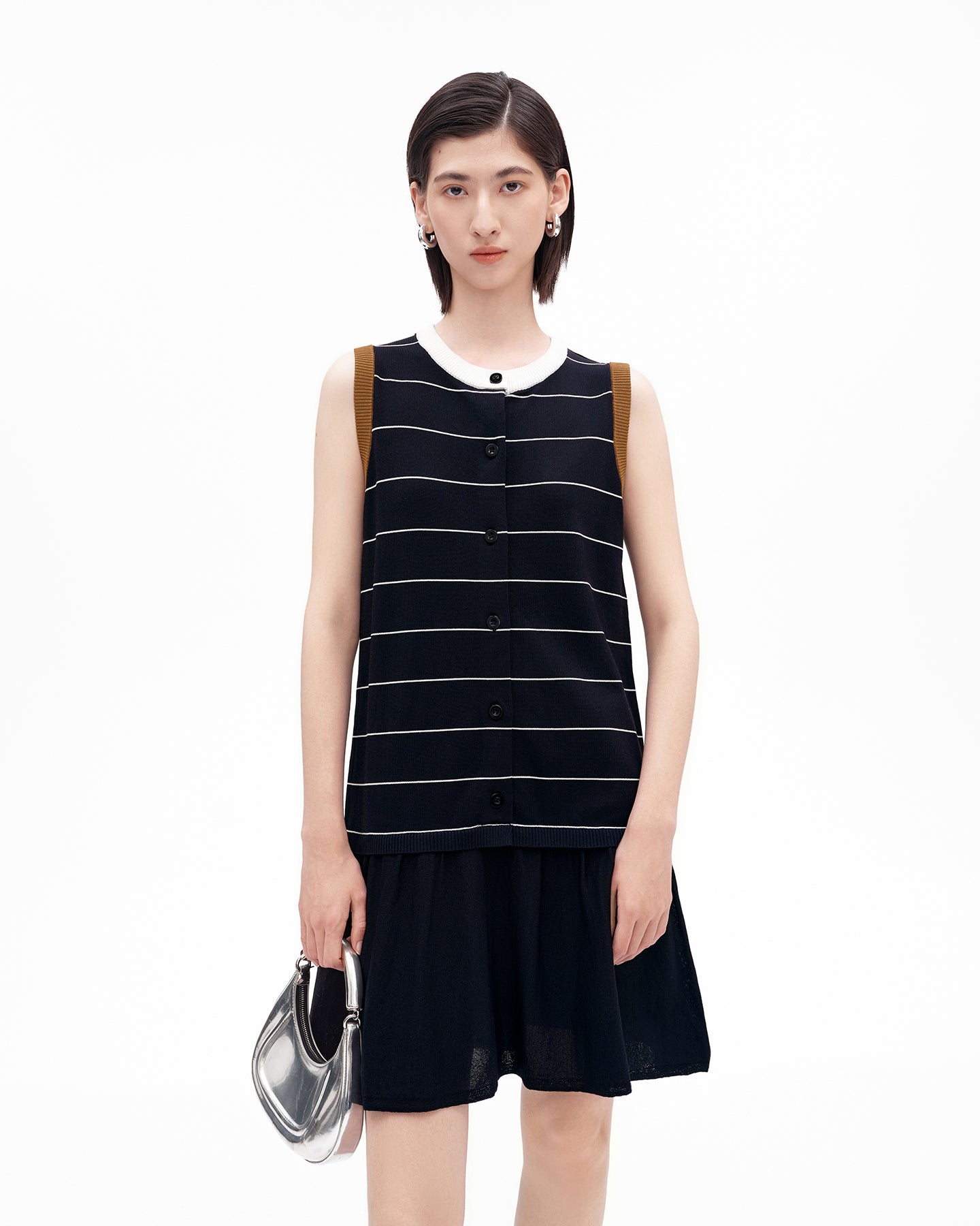 Classic Striped Sleeveless Dress