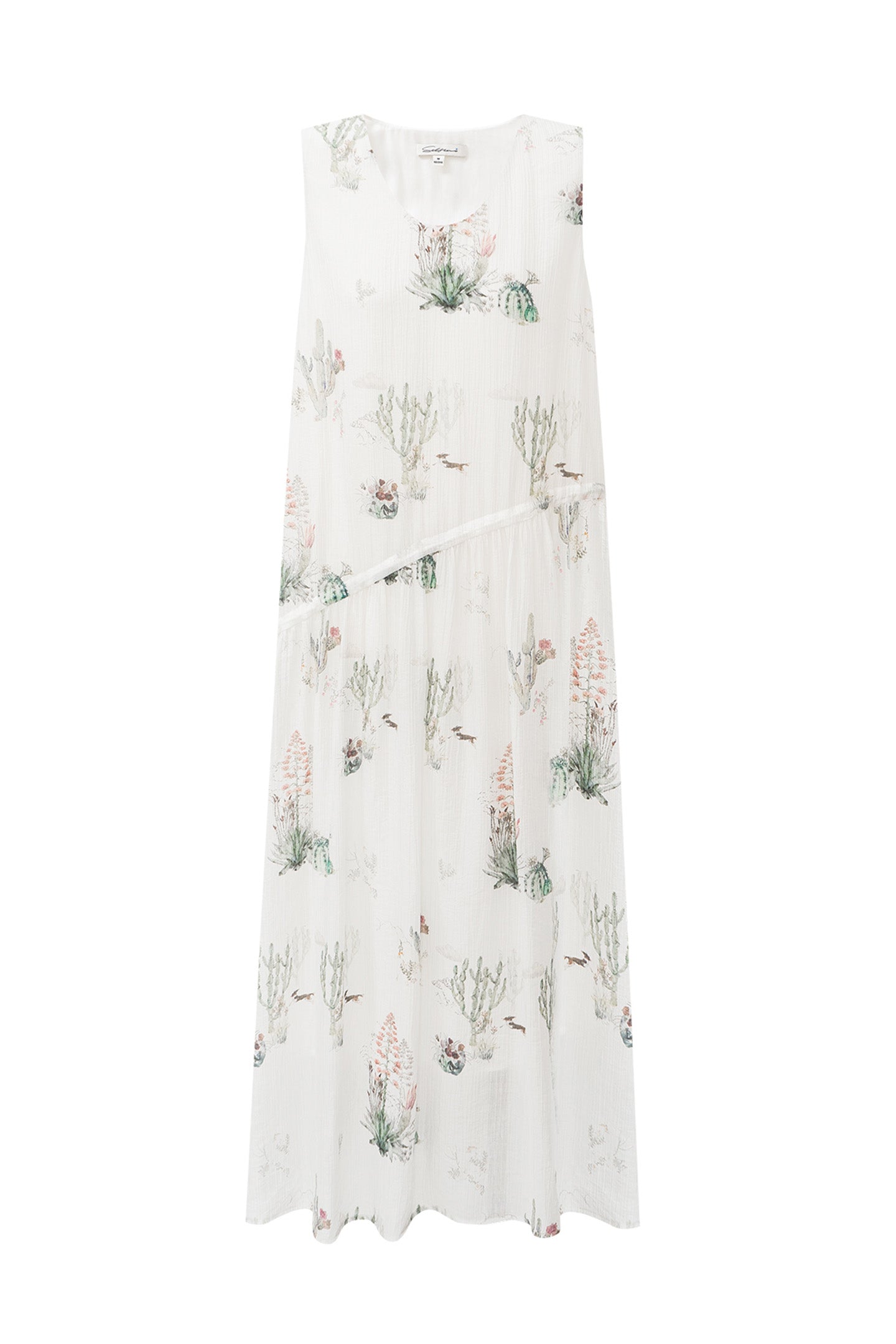 Tencel-Blend French-Style U-Neck Dress