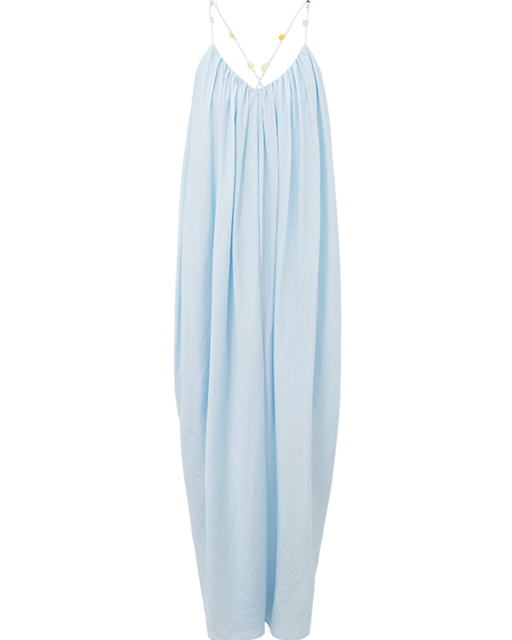 Colored stone woven U-neck camisole dress
