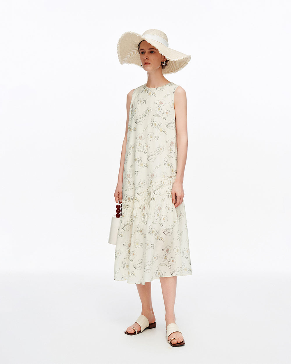 Printed Acetate-Blend Dress