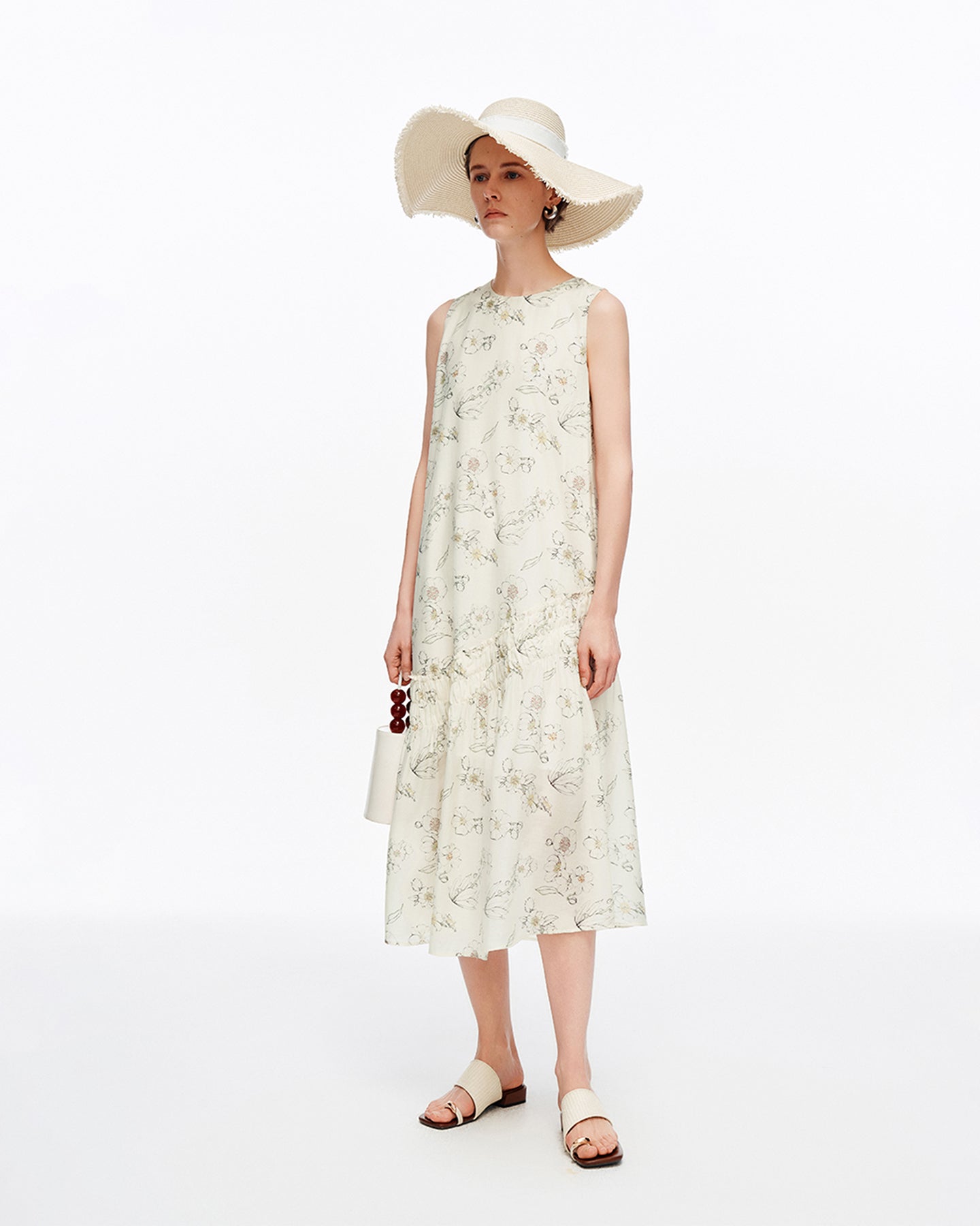 Printed Acetate-Blend Dress