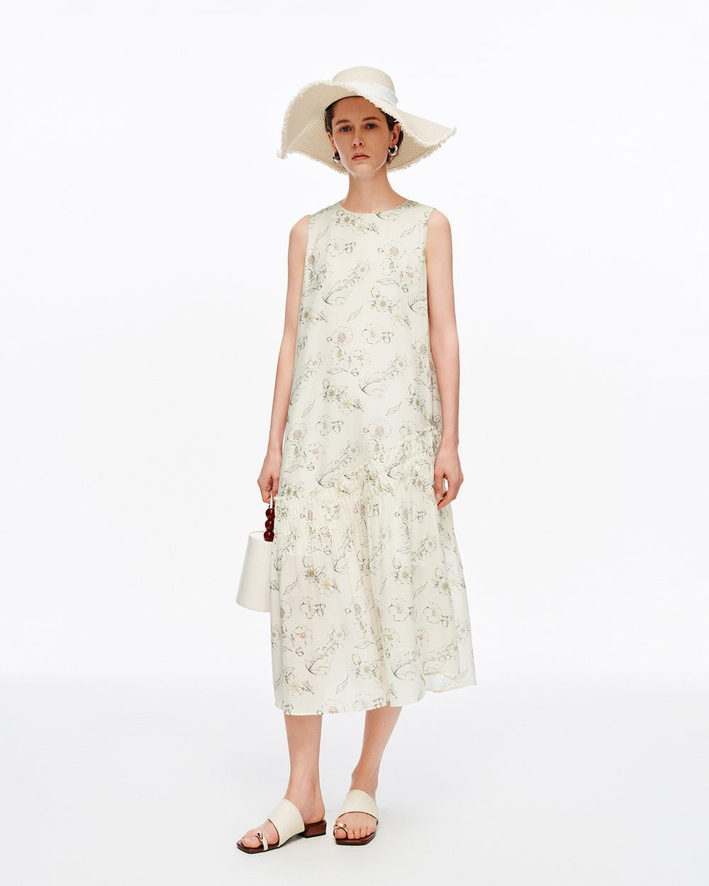 Printed Acetate-Blend Dress