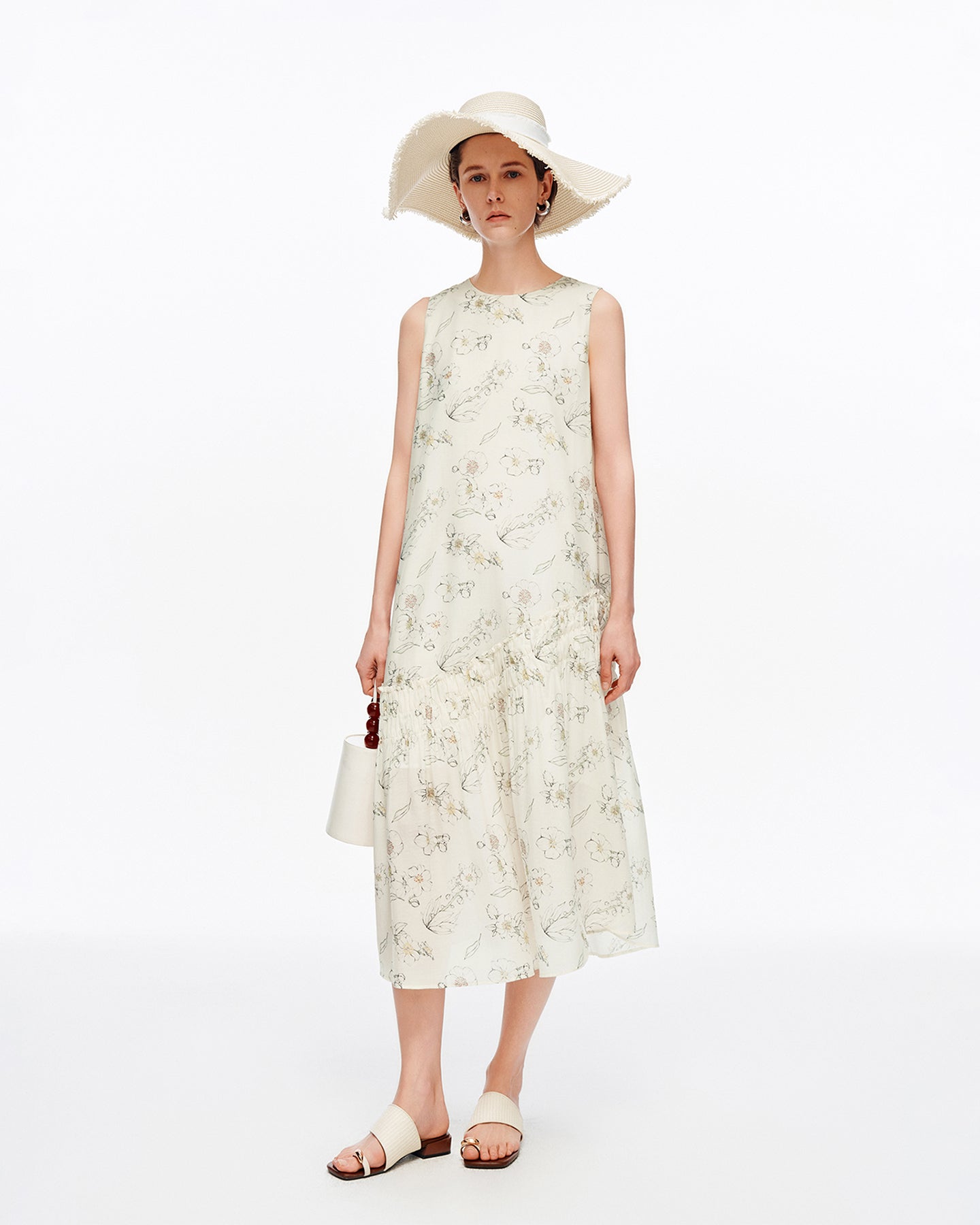 Printed Acetate-Blend Dress