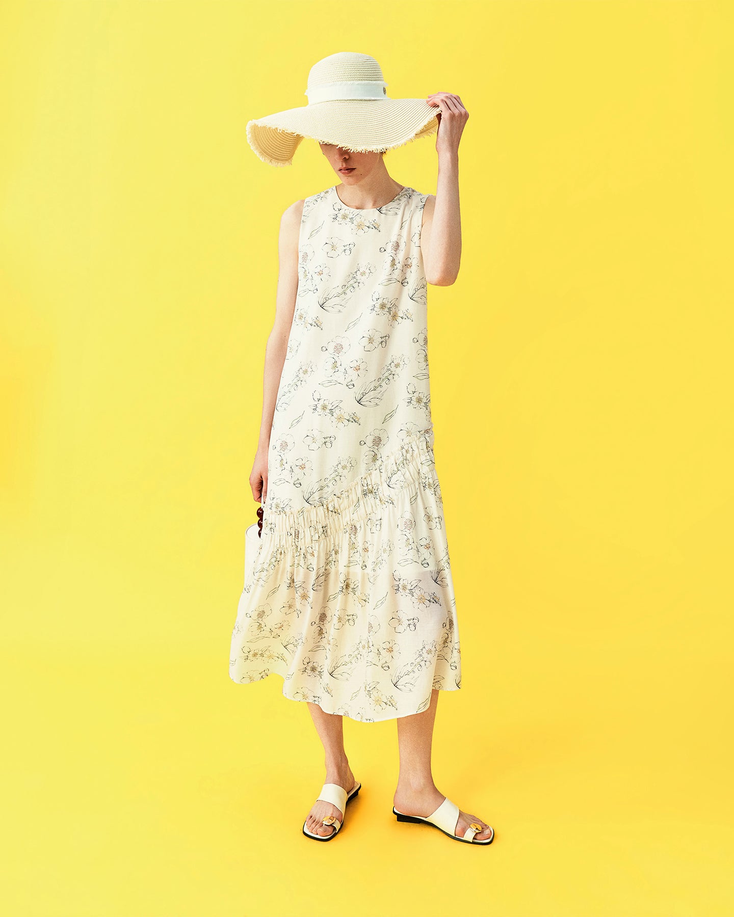 Printed Acetate-Blend Dress