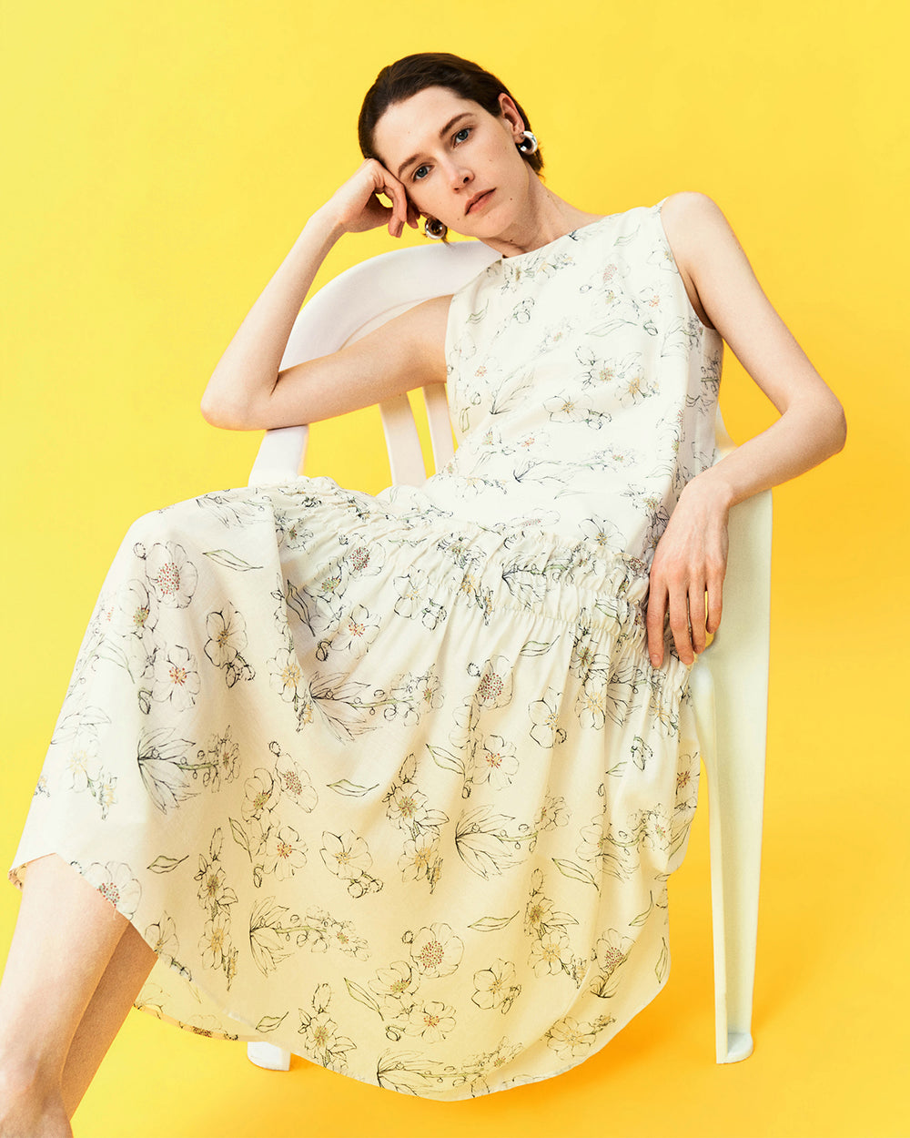 Printed Acetate-Blend Dress