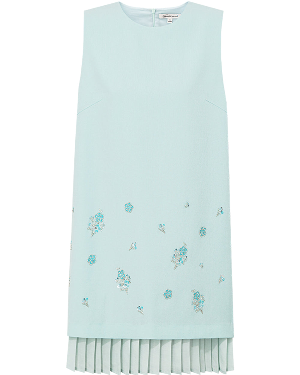 Acetate-Blend Beaded Sleeveless Dress