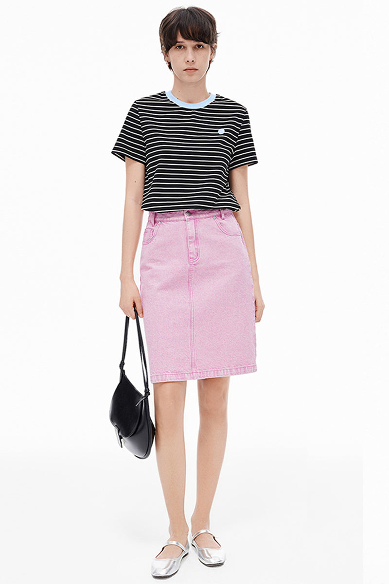 SELFWHO Smiley Wardrobe Striped Short Sleeve