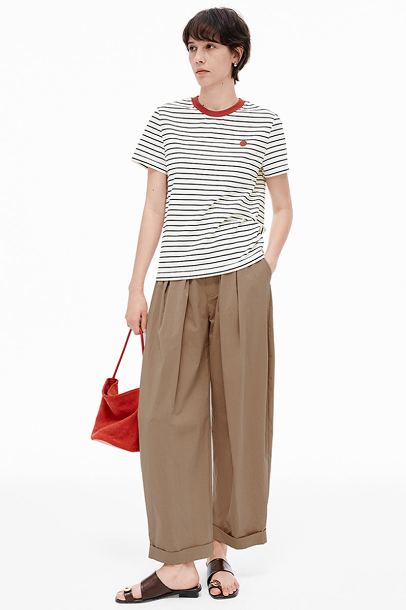 SELFWHO Smiley Wardrobe Striped Short Sleeve