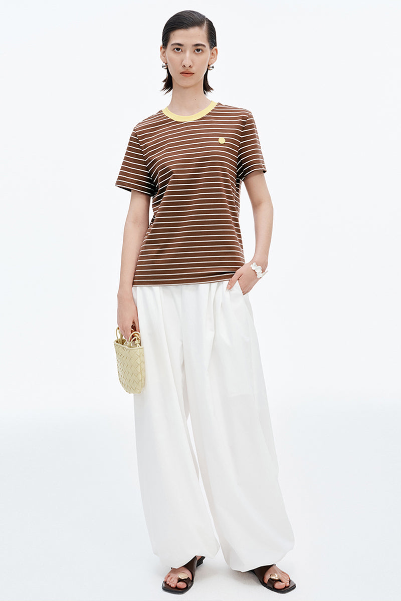 SELFWHO Smiley Wardrobe Striped Short Sleeve