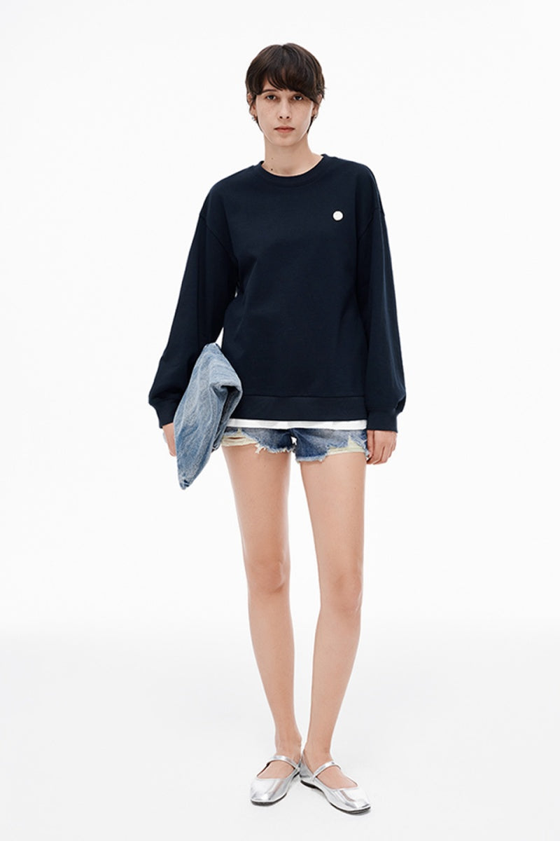 SELFWHO Loose Slim Top Long Sleeves