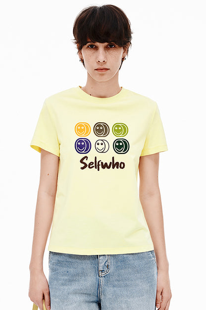 SELFWHO Smiley Closet Print Short Sleeve T-shirt