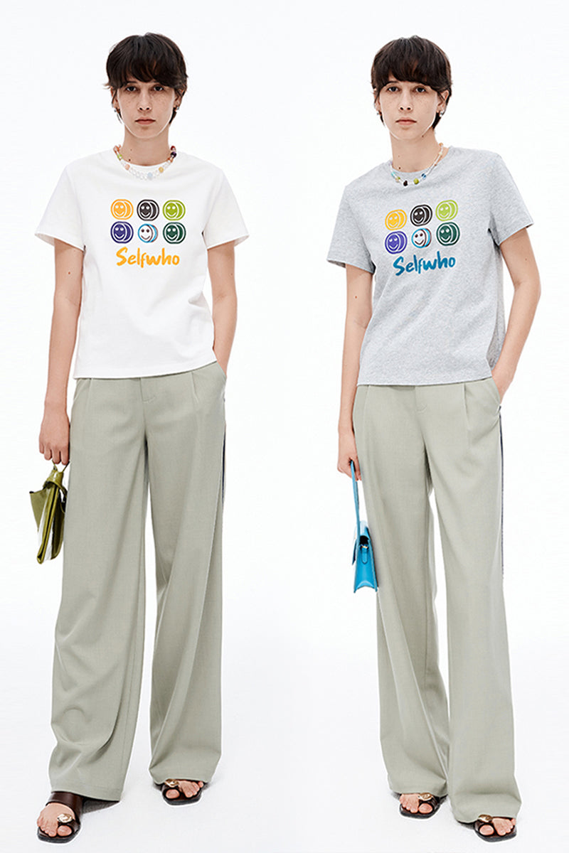 SELFWHO Smiley Closet Print Short Sleeve T-shirt
