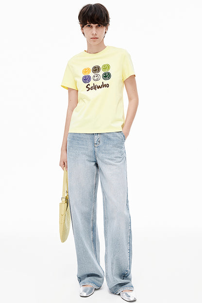 SELFWHO Smiley Closet Print Short Sleeve T-shirt
