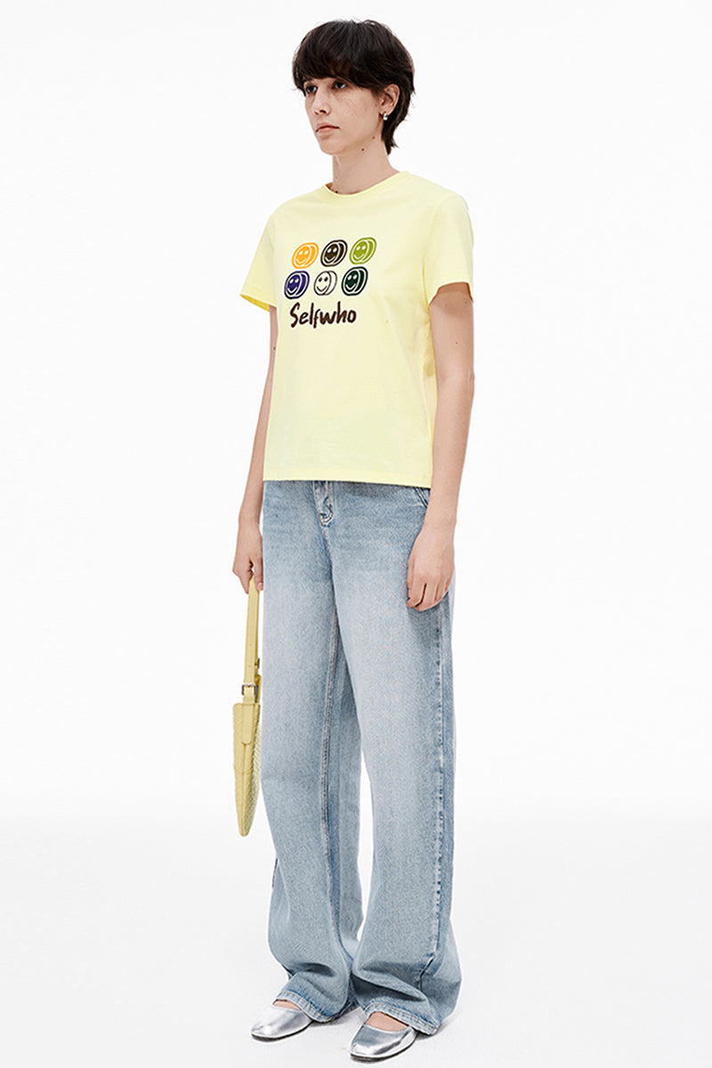 SELFWHO Smiley Closet Print Short Sleeve T-shirt