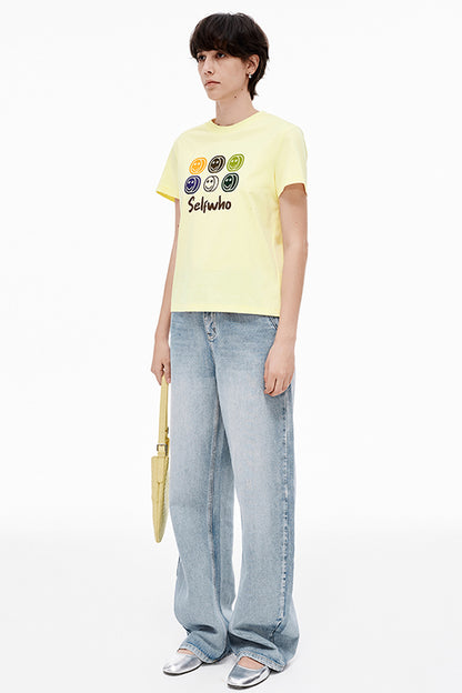 SELFWHO Smiley Closet Print Short Sleeve T-shirt
