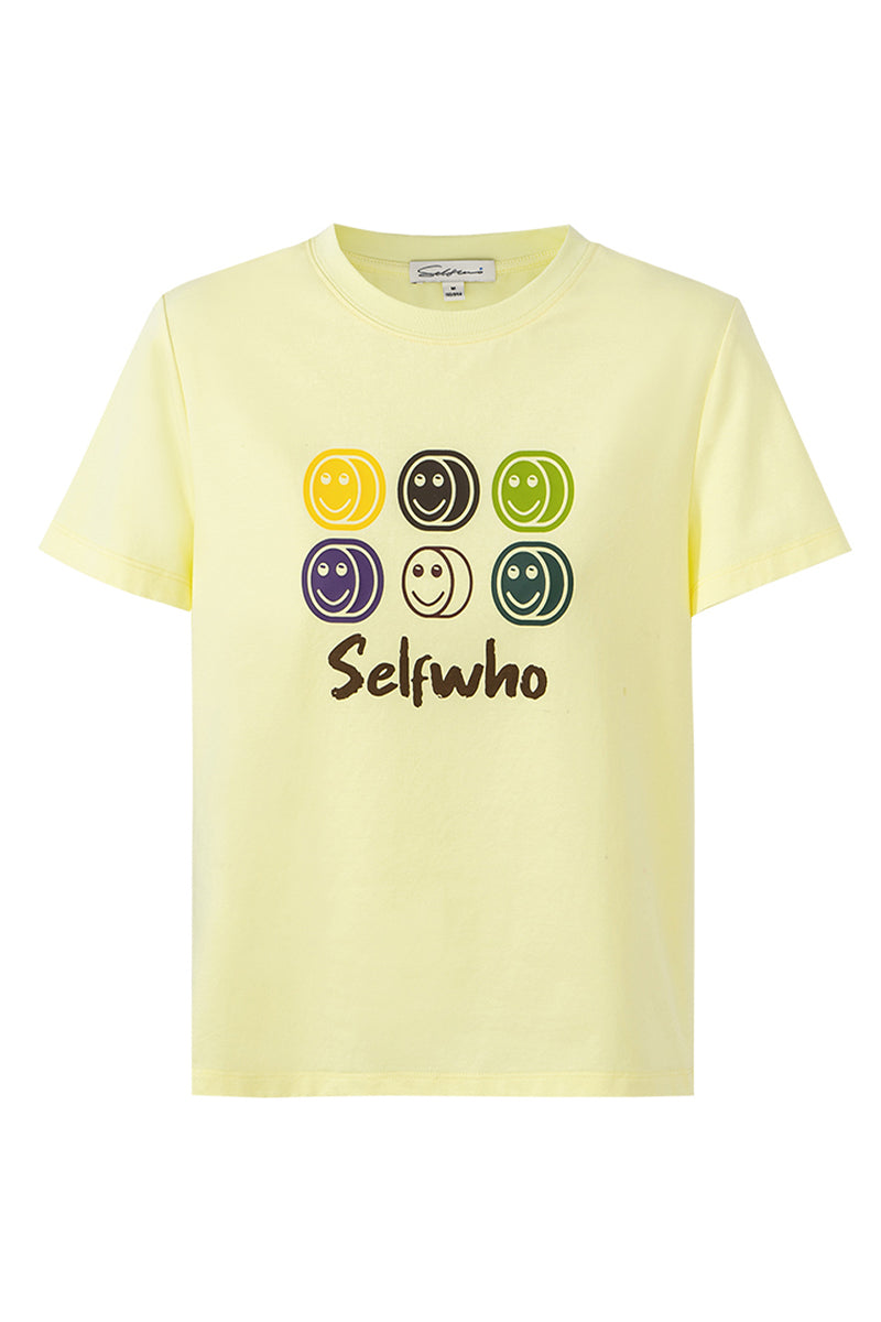 SELFWHO Smiley Closet Print Short Sleeve T-shirt