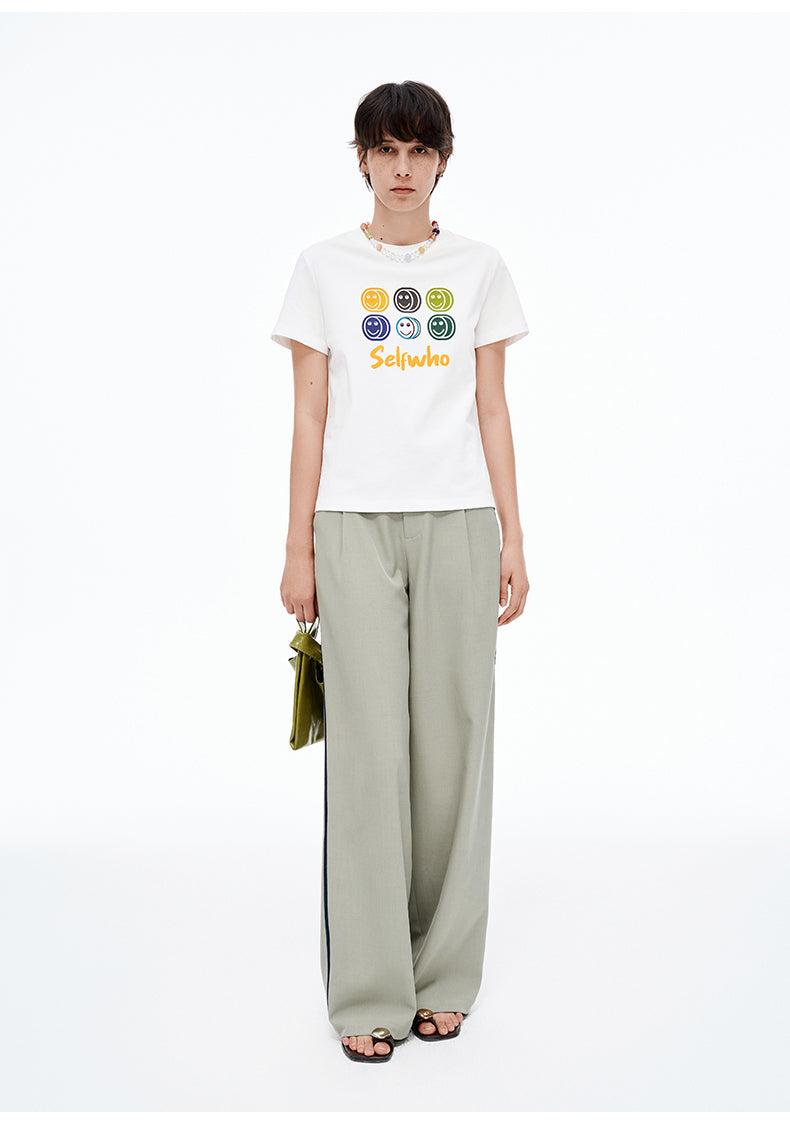 SELFWHO Smiley Closet Print Short Sleeve T-shirt