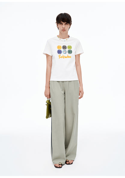 SELFWHO Smiley Closet Print Short Sleeve T-shirt