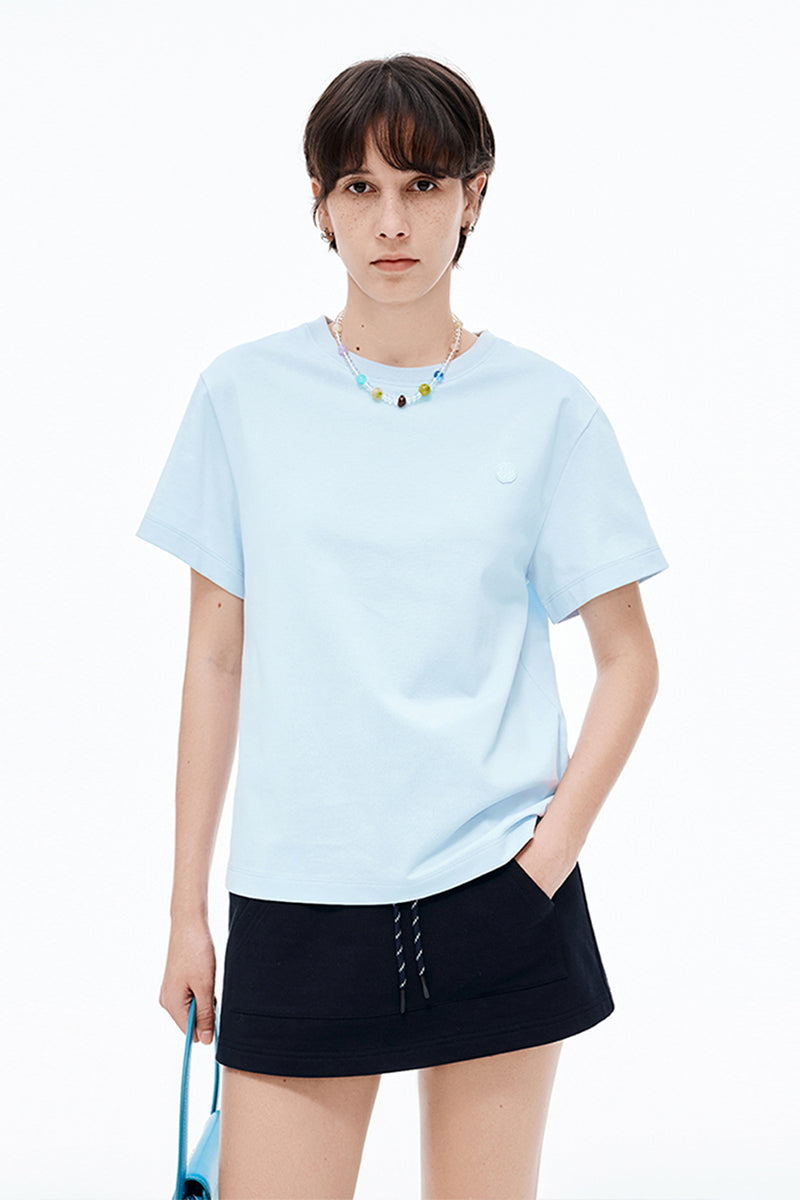SELFWHO Smiley Wardrobe Series Comfortable Cotton T-shirt
