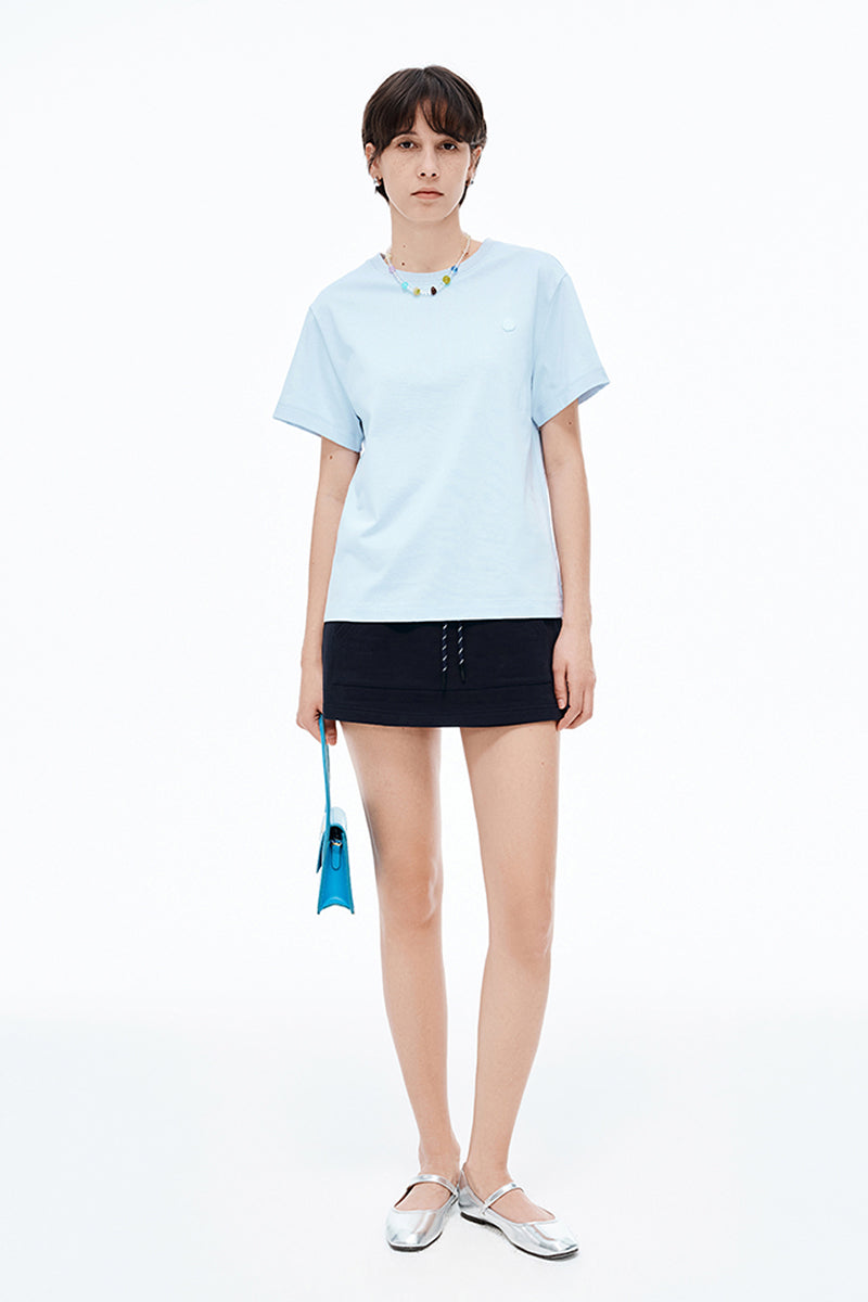 SELFWHO Smiley Wardrobe Series Comfortable Cotton T-shirt