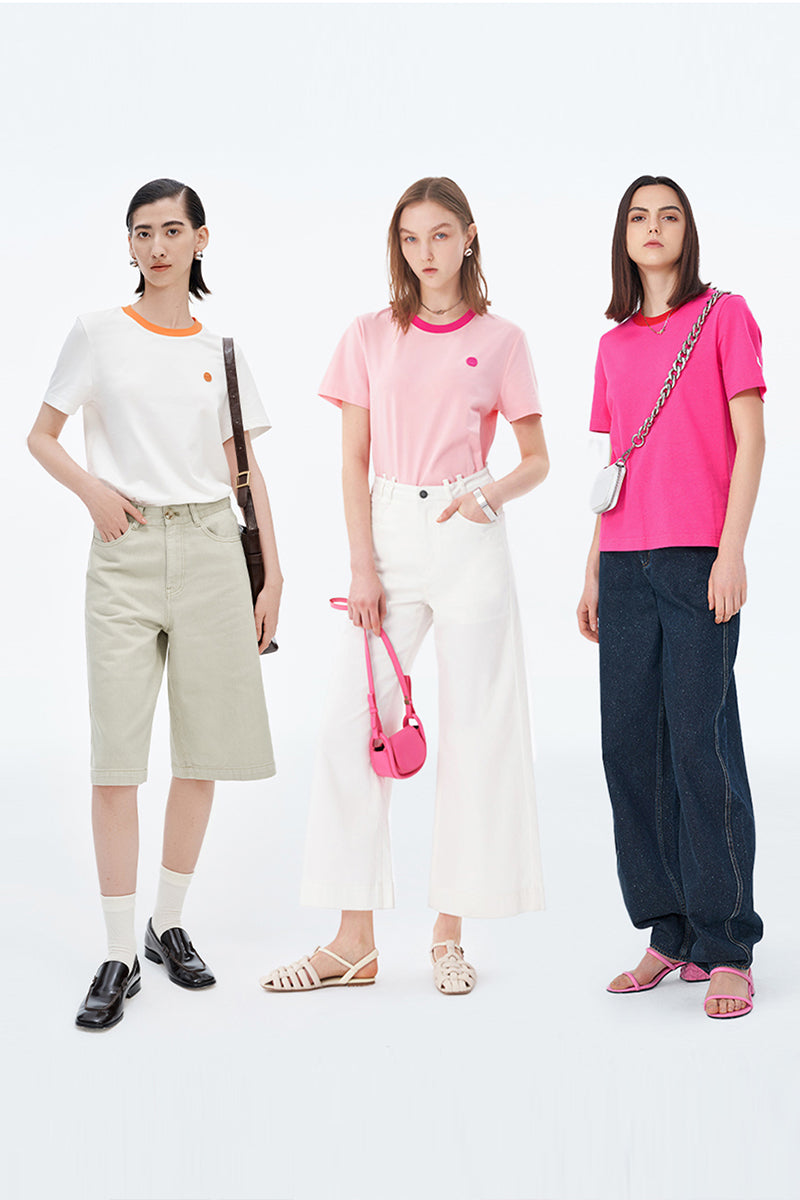 Smiley Wardrobe Contrast Short Sleeve