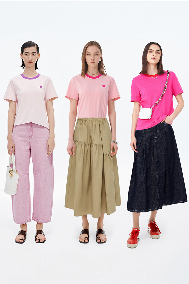 Smiley Wardrobe Contrast Short Sleeve