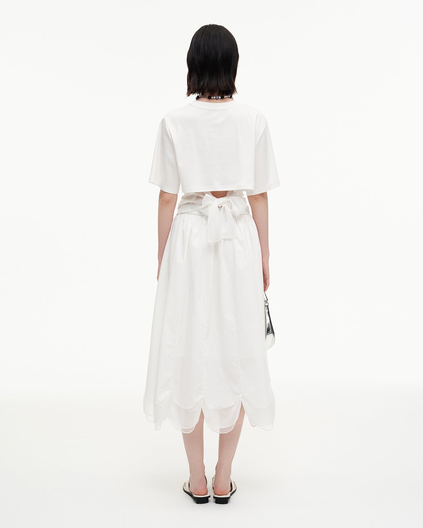 New cotton petal-shaped A-line Top