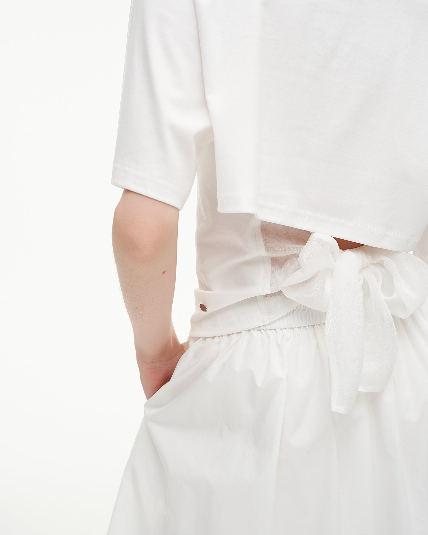 New cotton petal-shaped A-line Top