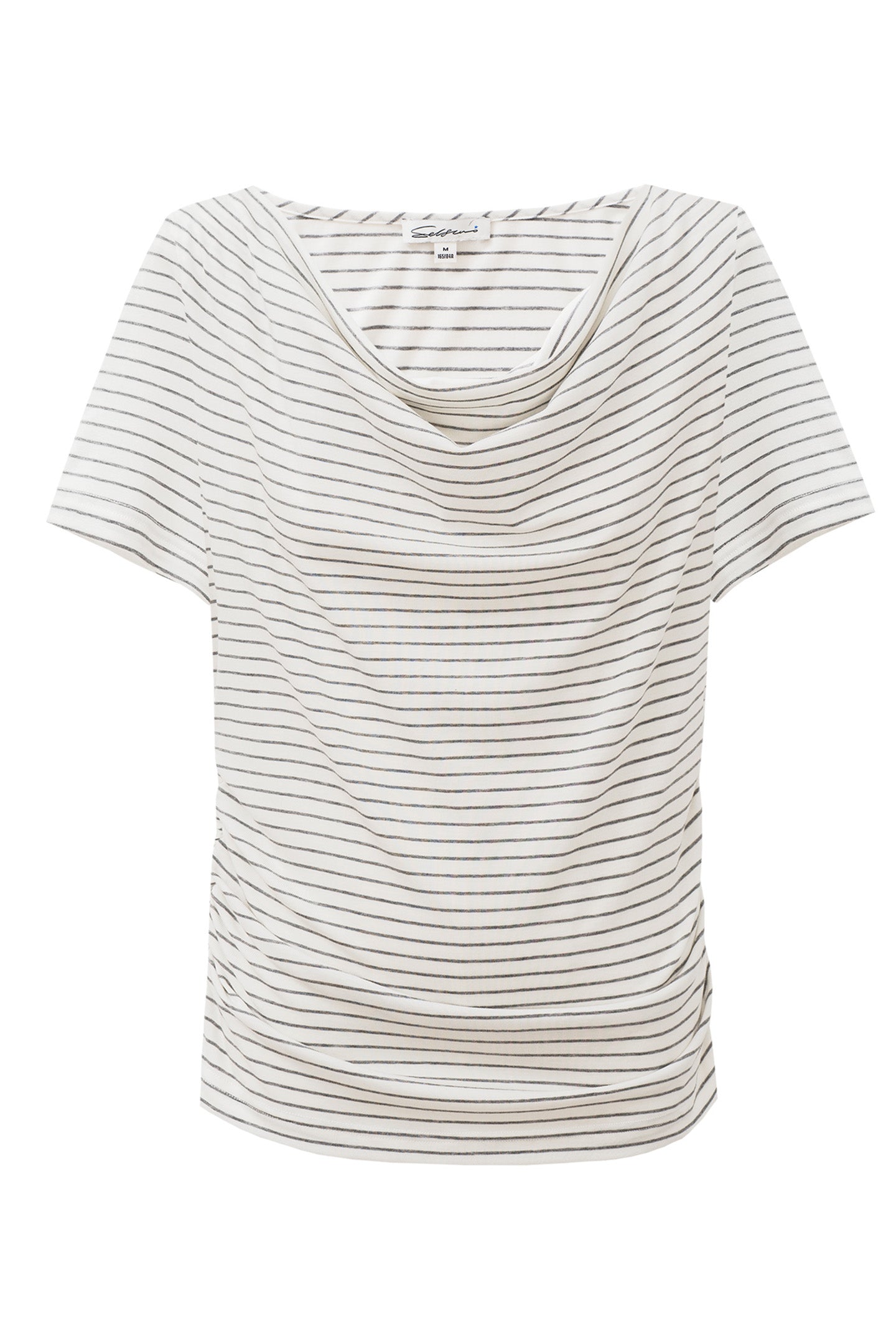 Irregular Striped Short-Sleeve Top