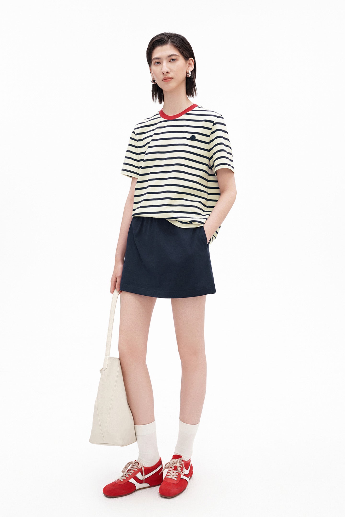 Classic Striped Short-Sleeve Top