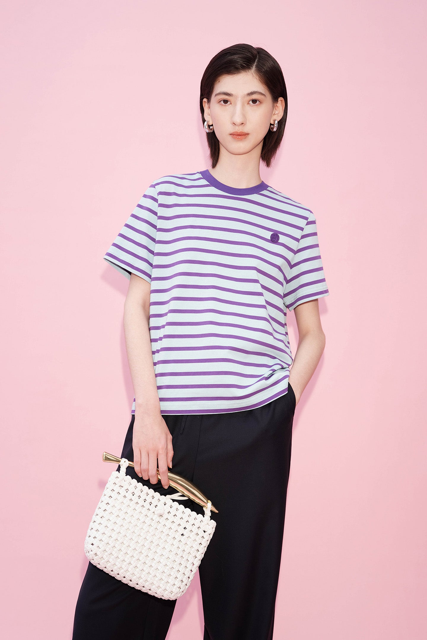 Classic Striped Short-Sleeve Top
