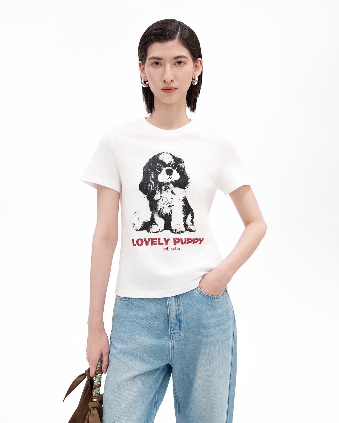 White Springer Spaniel Puppy Short-Sleeve T-Shirt