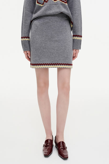 SELFWHO Sheep And Wool Blend Contrast Cat Pattern Suit