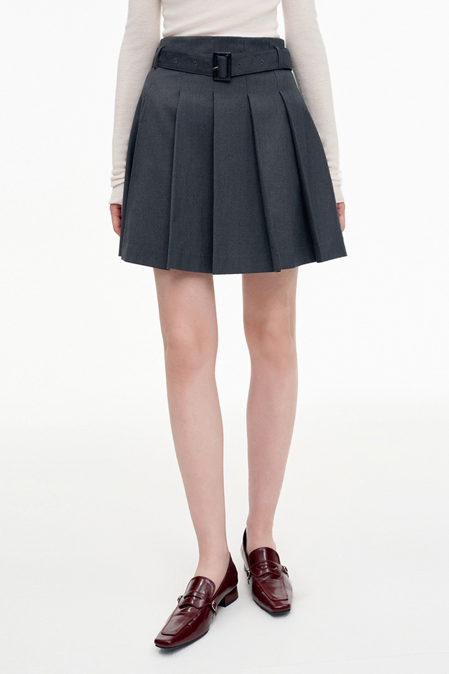 SELFWHO Sheep Wool Blended Woolen Coat Set