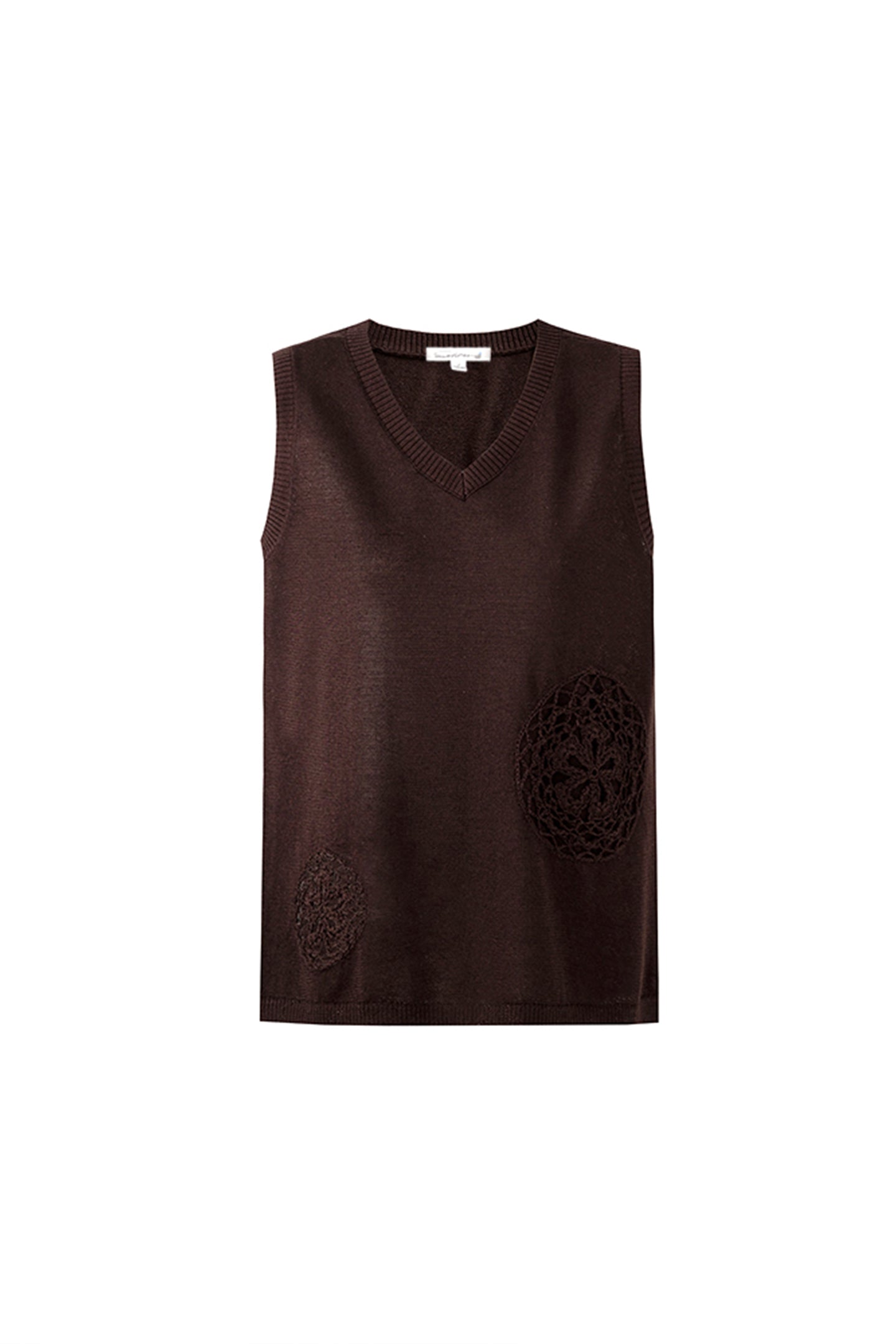 SELFWHO Meconopsis series linen hollow vest + straight skirt set