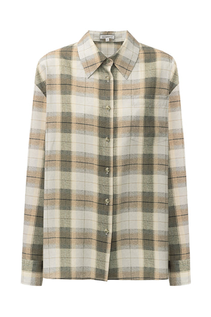 SELFWHO Tencel Acetate Blend Striped Shirt