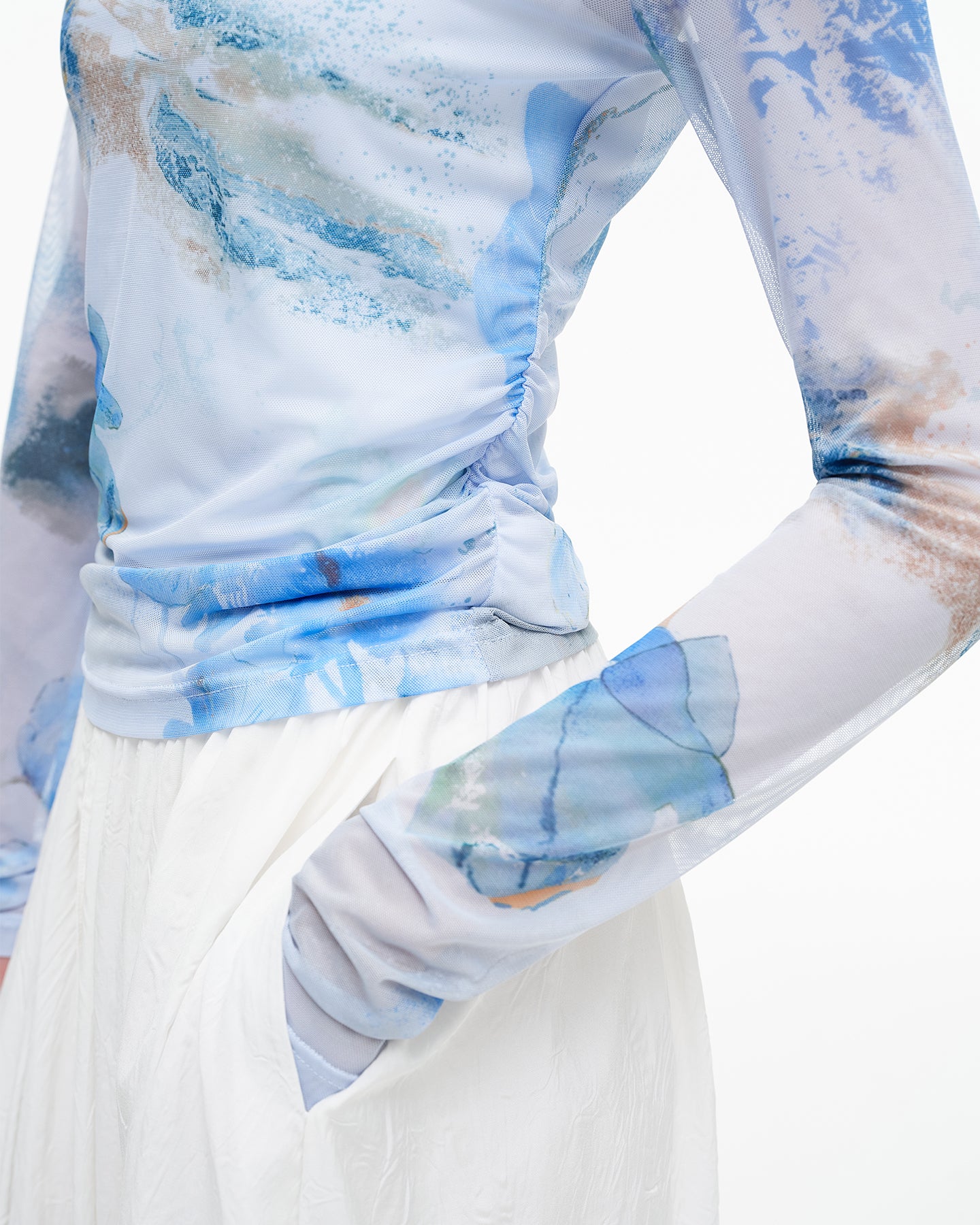 Meconopsis series printed bottoming shirt