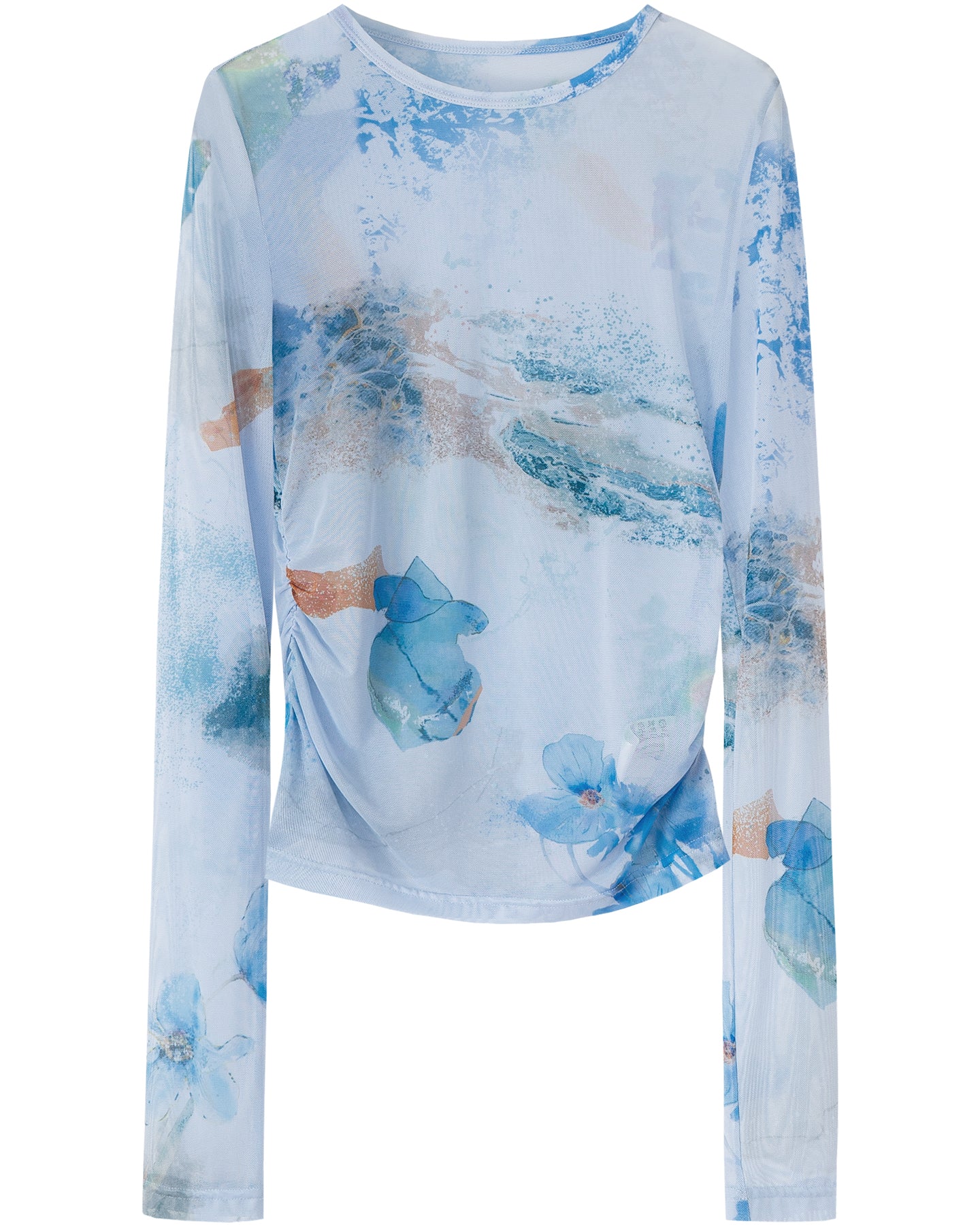 Meconopsis series printed bottoming shirt