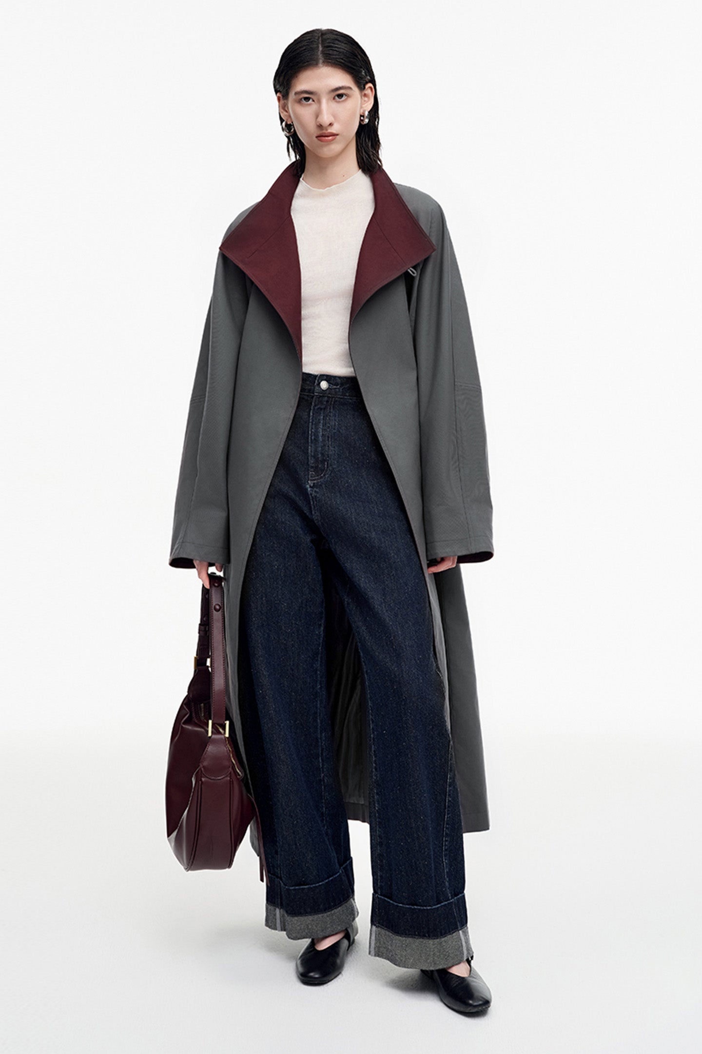 SELFWHO Cotton Blend Double-Faced Coat