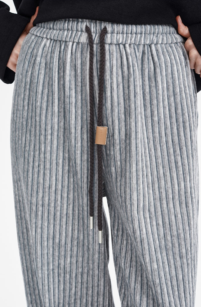 SELFWHO Commuter Versatile Striped Casual Pants