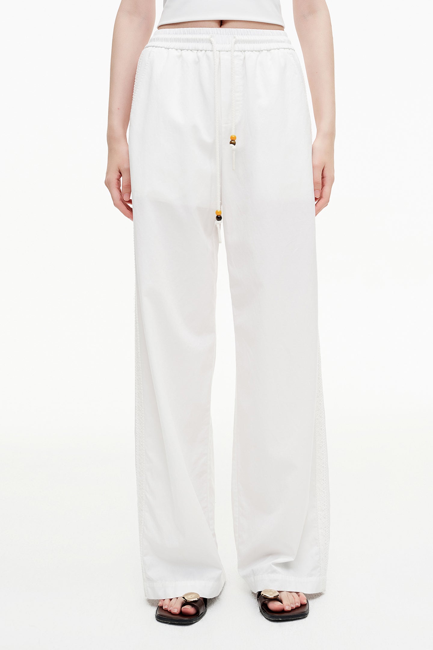 SELFWHO Meconopsis Series Cotton Embroidered Shirt + Pants Set