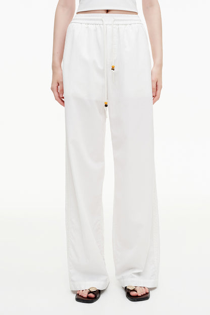 SELFWHO Meconopsis Series Cotton Embroidered Shirt + Pants Set