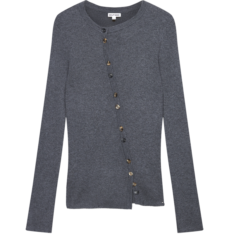 Cashmere Wool Blend Knitted Cardigan Long Sleeves