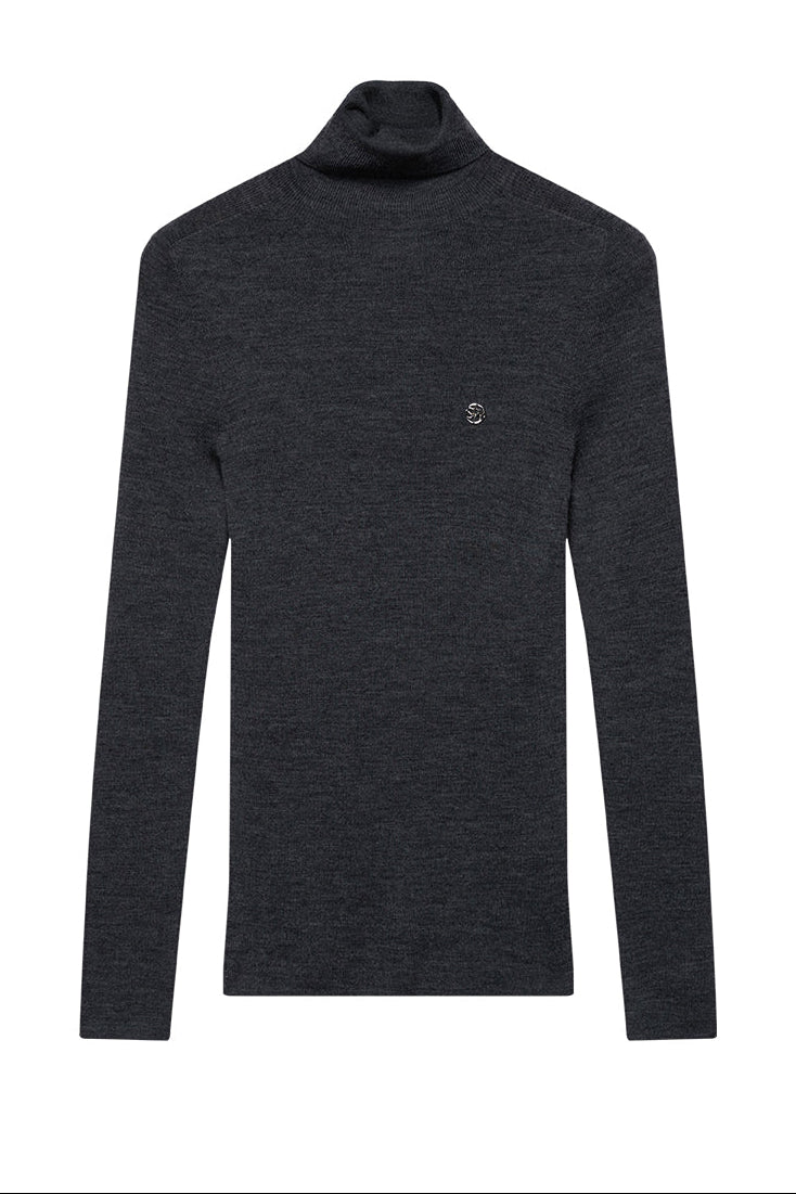 Turtleneck wool knitted shirt tight-fitting bottoming top