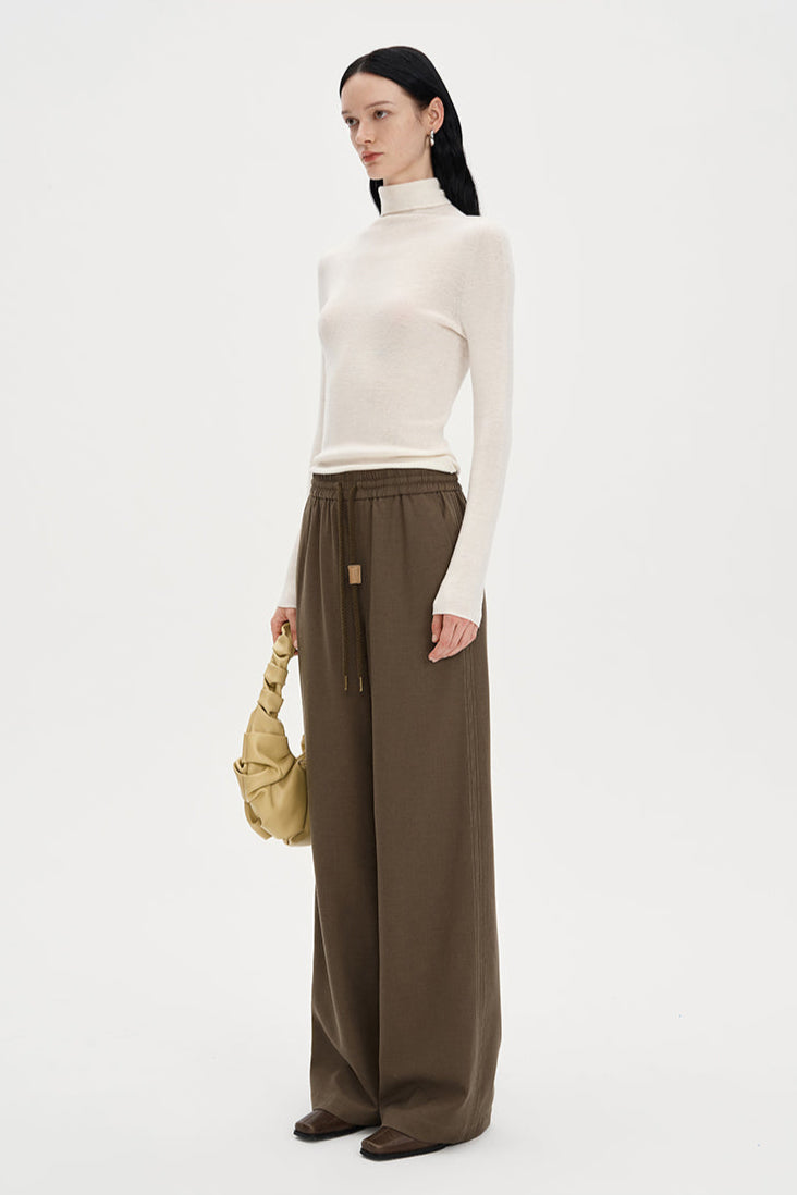 Turtleneck wool knitted shirt tight-fitting bottoming top