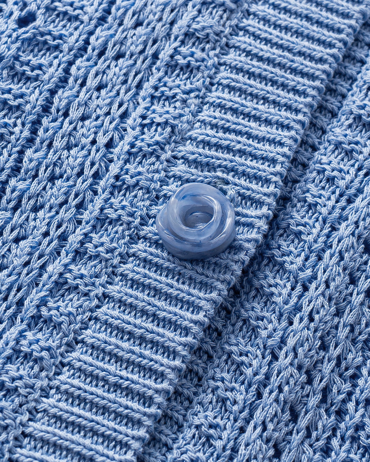 Selfwho Meconopsis series linen knitted hollow vest