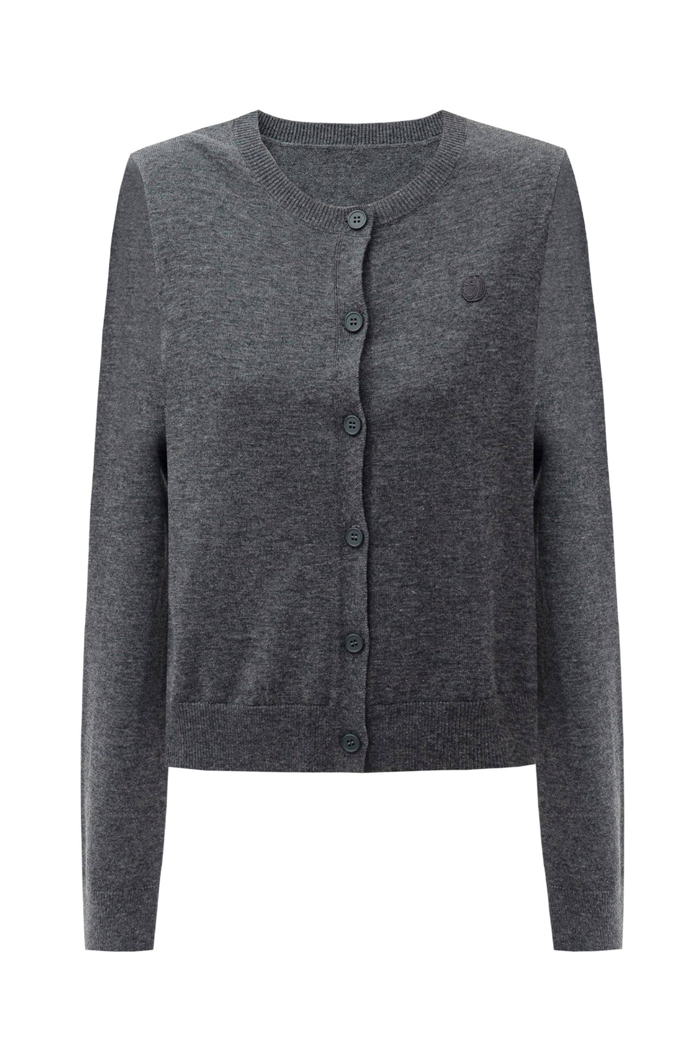 SELFWHO Sheep Wool Blend Embroidered Knitted Cardigan