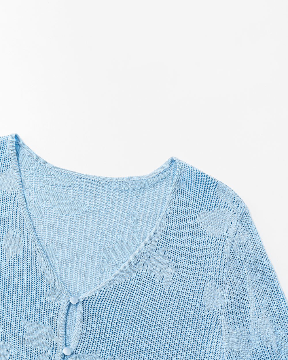 Meconopsis Jacquard Openwork Cardigan & Skirt Set