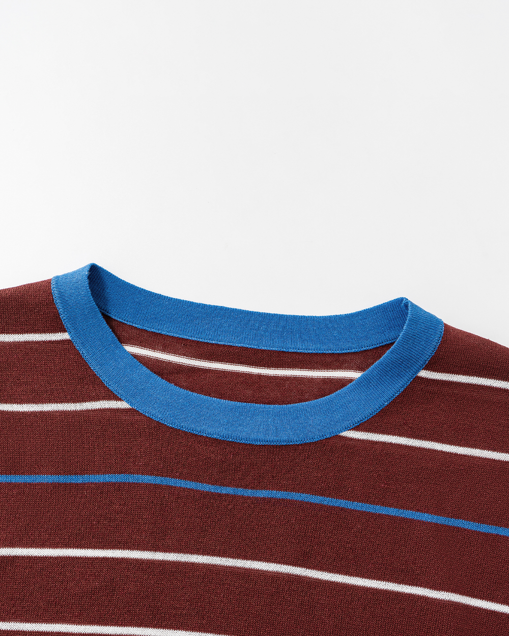 Contrast Stripe Linen Sleeve Top