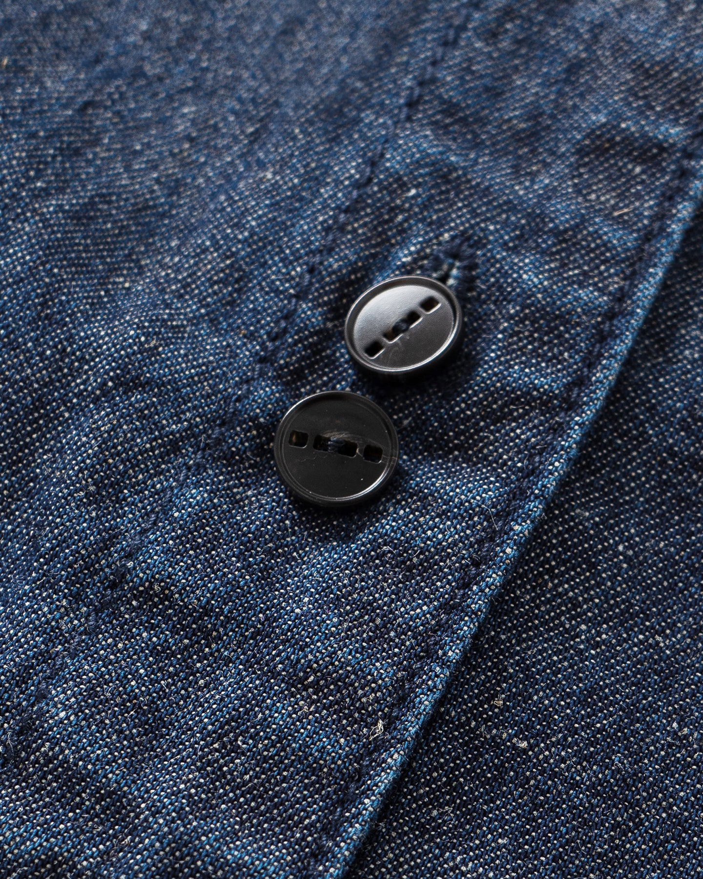 Cotton and linen blend raw cowboy style vest and denim skirt